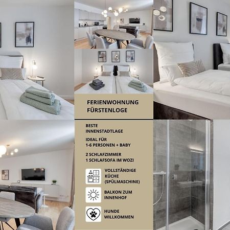 Neu Fewo Fuerstenloge 1-6 Pers Hinter Dem Markgraeflichen Opernhaus - 2 Schlafzimmer Mit Boxspringbetten 4 Einzel Oder 2 Doppelbetten, Balkon Und Einbaukueche, Barrierearm Bayreuth Exterior foto